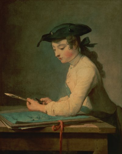 The Young Draughtsman by Jean Baptiste Simeon Chardin